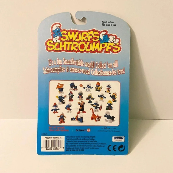 Vintage  1995 Scleich Peyo Smurfs Smurfette Tennis Irwin Smurf Toy Figure - Picture 6 of 12